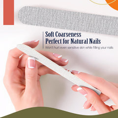 Maryton emery board 5-inch 180-grit delivers smooth filing on natural nails.