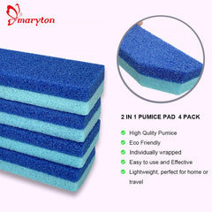 MARYTON foot pumice stone blue pack side view for effective callus removal.