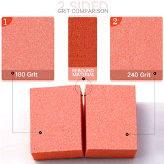 Maryton orange buffer side view smoothing nails