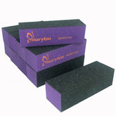 MARYTON nail buffer sanding block in black purple with dual grit for smooth acrylic nails