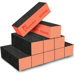 Maryton nail sanding block front view, durable 80/80 grit for smooth buffing.