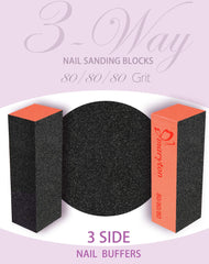 Maryton nail sanding block side view, compact design for comfortable handling.