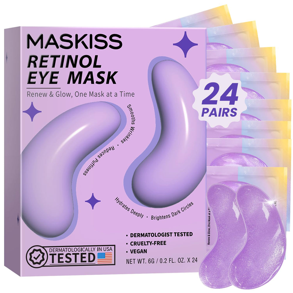 Maskiss parches ojos retinol para suavizar líneas y revitalizar la mirada.