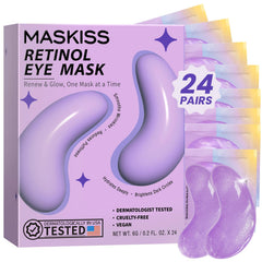 Maskiss parches ojos retinol para suavizar líneas y revitalizar la mirada.