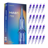 Puntas Mast Pro para cartuchos, 20 piezas descartables con punta bugpin round para sombreado.