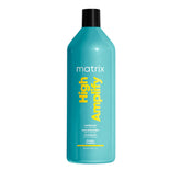 Matrix High Amplify bottle pour showing instant lift potential for fine hair