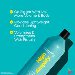 Matrix High Amplify conditioner on hair adding visible body