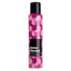 Matrix Setter Mousse showing volumizing lift for root fullness.
