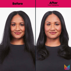 Matrix Styling Fixer Hairspray spritz demonstrates flexible hold without stiffness.