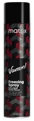 Matrix Vavoom Extra Hold Spray bottle showing firm hold for updos