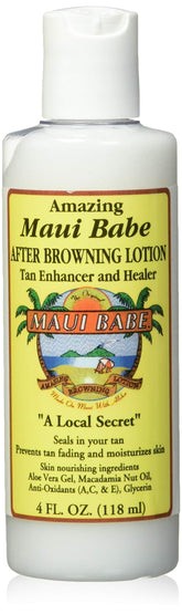 Maui Babe loción post-bronceado, botella-cuatro-onzas para sellar bronceado
