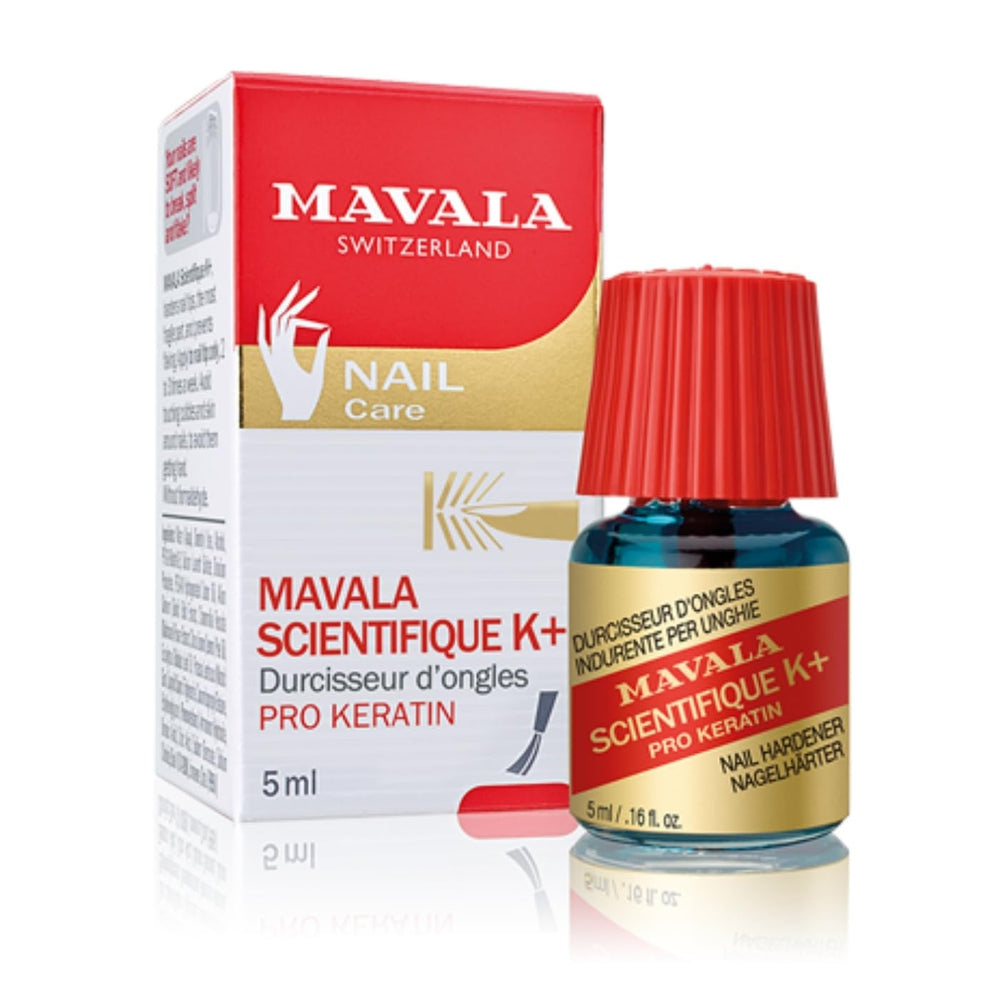 MAVALA Scientifique K+ en bote de vidrio protege uñas frágiles.