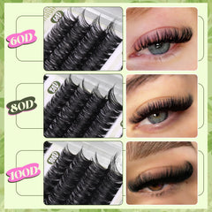 Mavphnee 80D cluster lashes offer balanced volume for everyday wear.