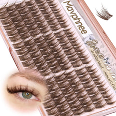 Mavphnee anime cluster lashes brown dense for natural definition.