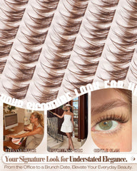 Mavphnee Brown Lash Clusters 12mm close-up for more drama while staying natural.