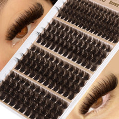 Mavphnee 130D brown lash clusters for wispy definition and natural look.