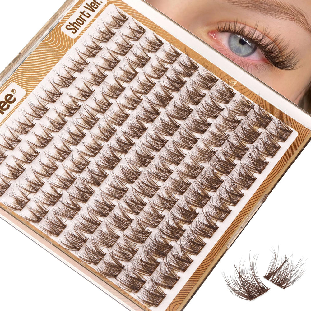 Mavphnee brown lash clusters 8-12mm deliver subtle daily definition.