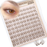Mavphnee brown lash clusters natural blend for subtle enhancement.