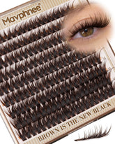 Mavphnee brown lash clusters wispy extensions for a natural, dramatic look