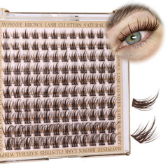 Mavphnee brown lash clusters wispy for a natural, seamless blend.