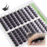 Mavphnee cat-eye cluster wispy wet look enhances eyes with natural shine.