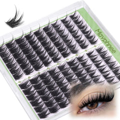 Mavphnee cat-eye cluster wispy wet look enhances eyes with natural shine.