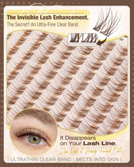 Mavphnee cloud-like cluster lashes for fluffy, feather-light volume.