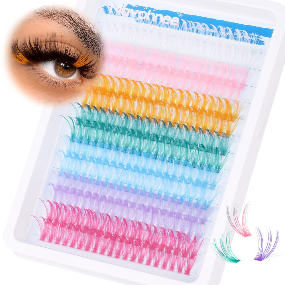 Mavphnee colored lash extensions 16mm pack for vivid color options and mixed looks.