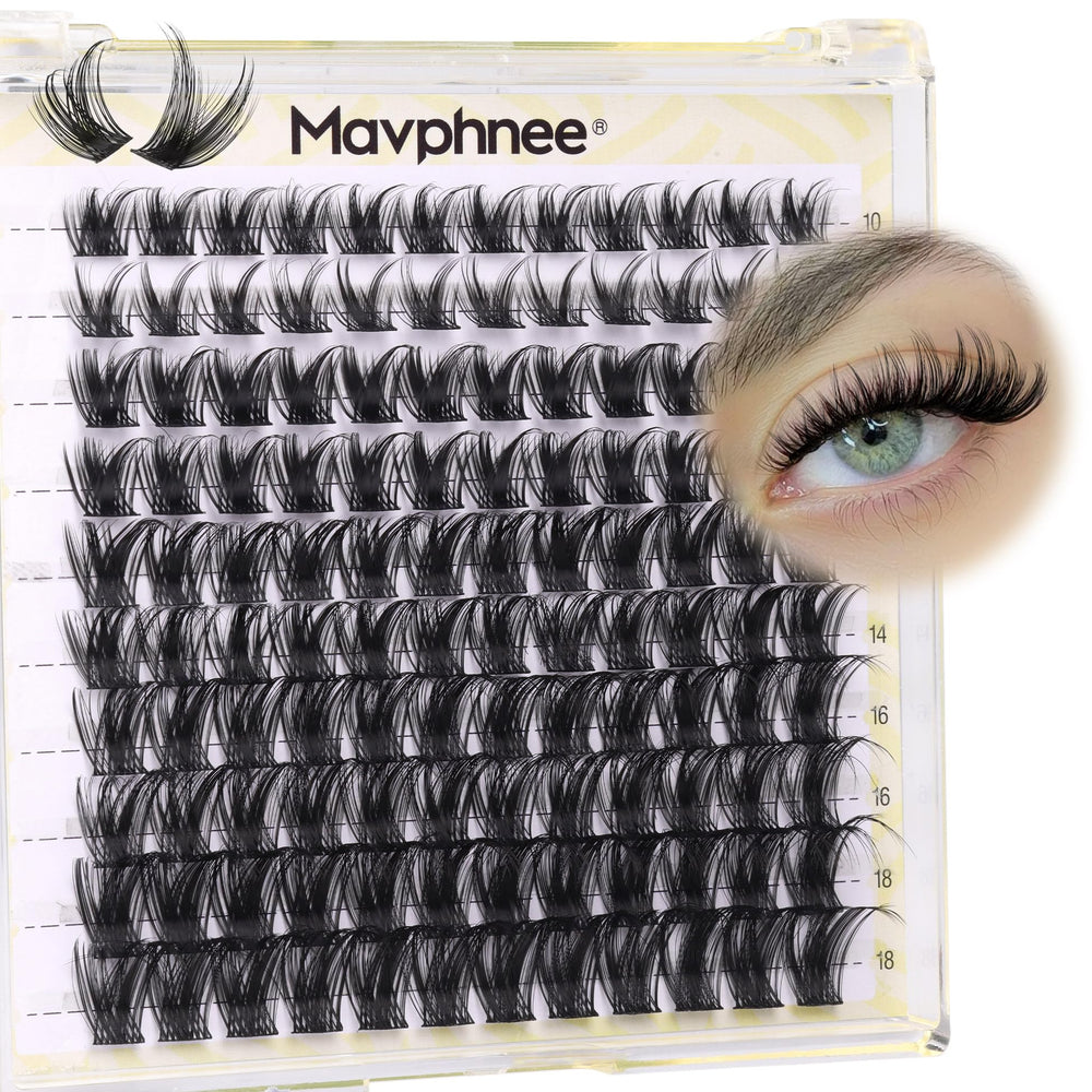Mavphnee eyelash clusters with natural look in 10-18mm for subtle daily enhancement