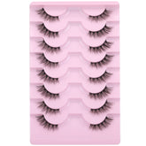 Mavphnee Half Lashes cat-eye closeup pack for natural daily enhancement.