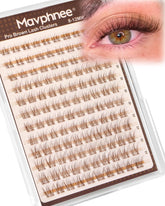 Mavphnee brown lash clusters 8-12mm for a natural, everyday enhancement.