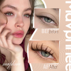 Mavphnee Manga Lash Clusters close-up fibers highlighting natural look