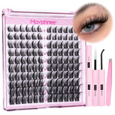 Mavphnee lash clusters kit, 120 pcs for at-home eyelash extensions.