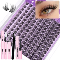 Mavphnee natural lash clusters kit wispy lashes for a soft daily look.