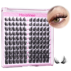 Mavphnee natural lash clusters spiky design for fuller manga look