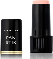 Pan Stik de Max Factor, textura cremosa que desliza suavemente para un acabado natural.