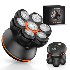 MAXGROOM head shaver with 7D floating heads for ultra-close, irritation-free bald shaving.