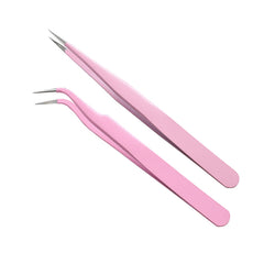 MAXLEAF straight tweezer in pink for precise lash placement and crafts.