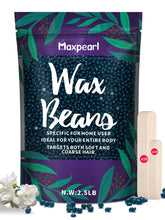 Maxpearl wax beads bag close-up shows premium formula for versatile hair removal.