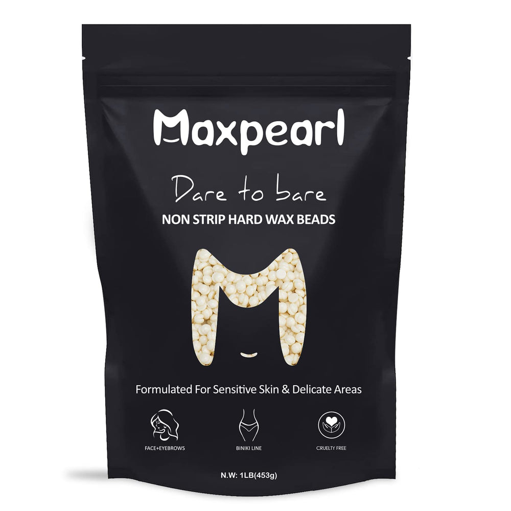Maxpearl wax beads facial-application for gentle facial hair removal.