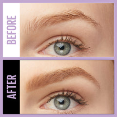 Definición duradera de cejas con gel tintado suave.