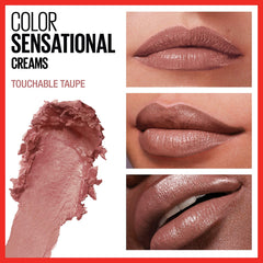 Maybelline Color Sensacional Touchable Taupe, pigmentación intensa para looks audaces.