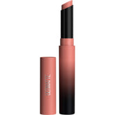 Maybelline Color Sensational Ultimatte lipstick swatch shows rich pigment and bold matte finish.