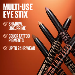 MAYBELLINE Color Tattoo Eye Stix, duración de 24 horas para ojos sin esfuerzo.