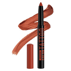 Maybelline Color Tattoo Stix Rust Matte swatch showing bold color and texture