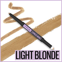 Maybelline Express Brow aplica polvo para rellenar y lograr un acabado natural.