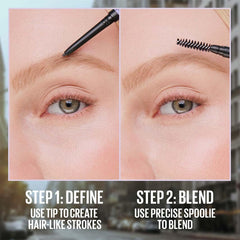 Maybelline Express Brow Ultra Slim tono castaño rojizo para un acabado cálido.