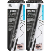 Maybelline Eyestudio delineador gel mate negro intenso 2 unidades para definición duradera