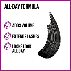 Maybelline Falsies Levantamiento de Pestañas revela fibras para alargar sin grumos