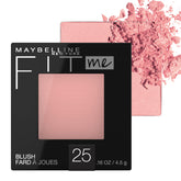Maybelline Fit Me Blush applied to apples of the cheeks for a natural radiance